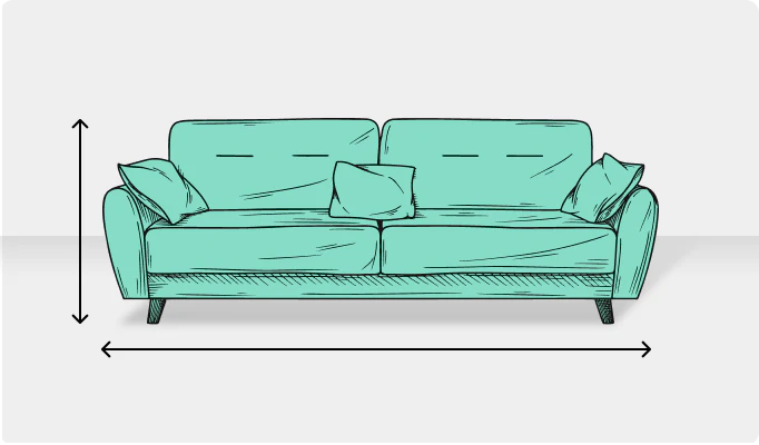 sofa length and width